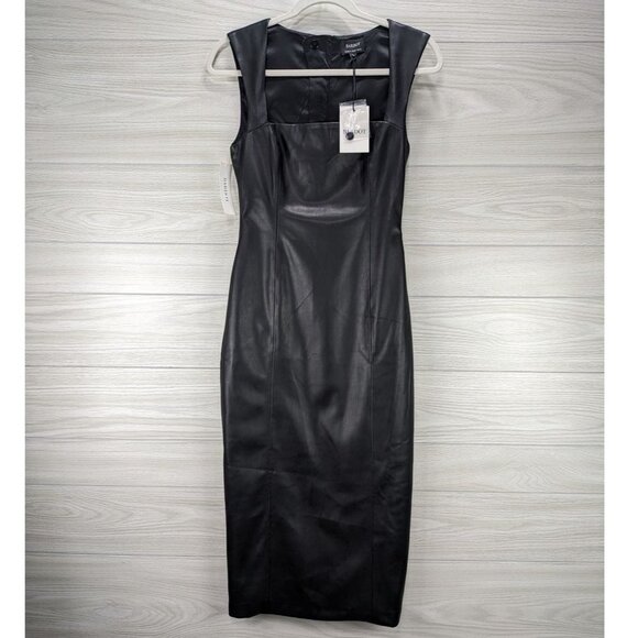 NEW Bardot | Jolie Vegan Leather Midi Dress - Picture 3 of 9